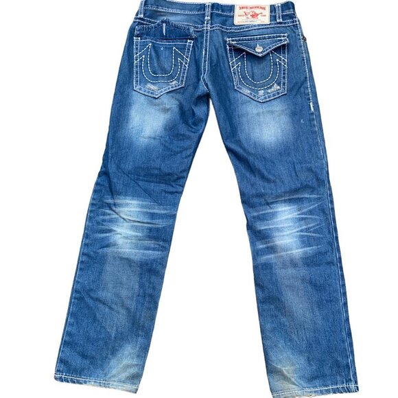 Vintage True Religion Jeans Size 38 JOEY SUPER T Blue - Picture 5 of 10